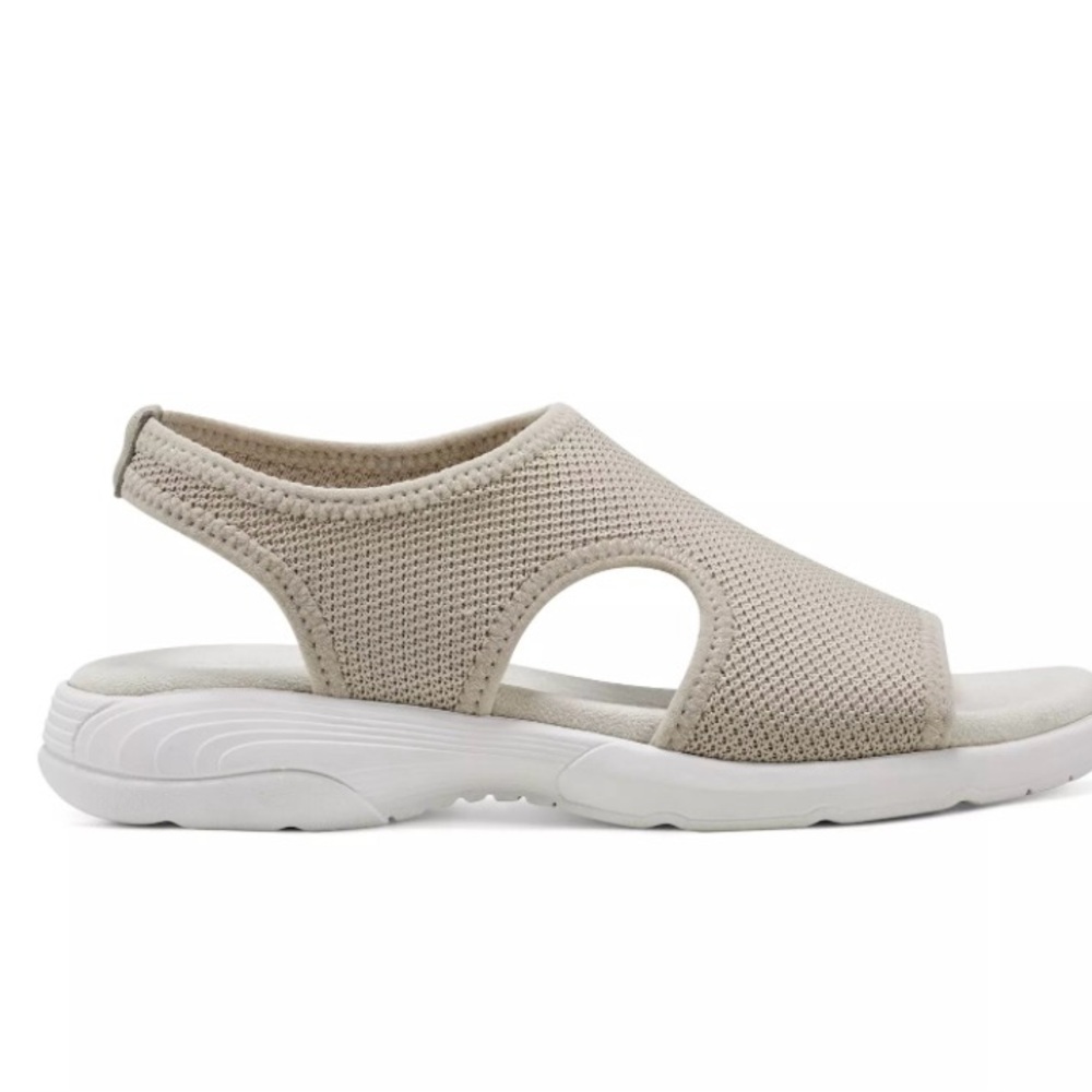Easy Spirit Beige Mesh Slip-On Sandals - Picture 2 of 9